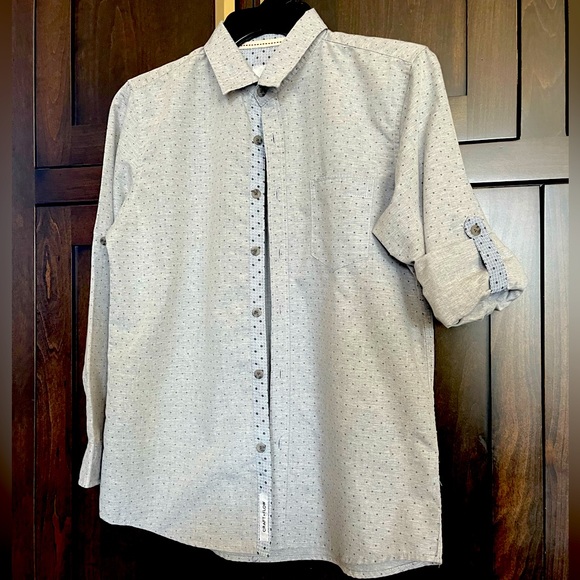 Big boy 14-16 large dress shirt wedding ready two different fun simple patterns - Picture 1 of 9